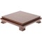 Plymor Walnut Square Wood Veneer Footed Display Base, 8.625" W x 8.625" D x 2" H (8" x 8" Display Area)